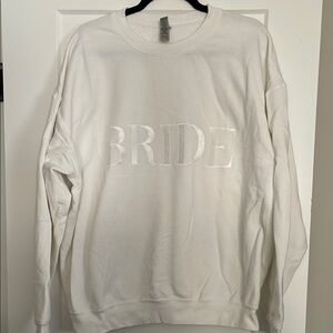 Gildan White 'Bride' Sweatshirt